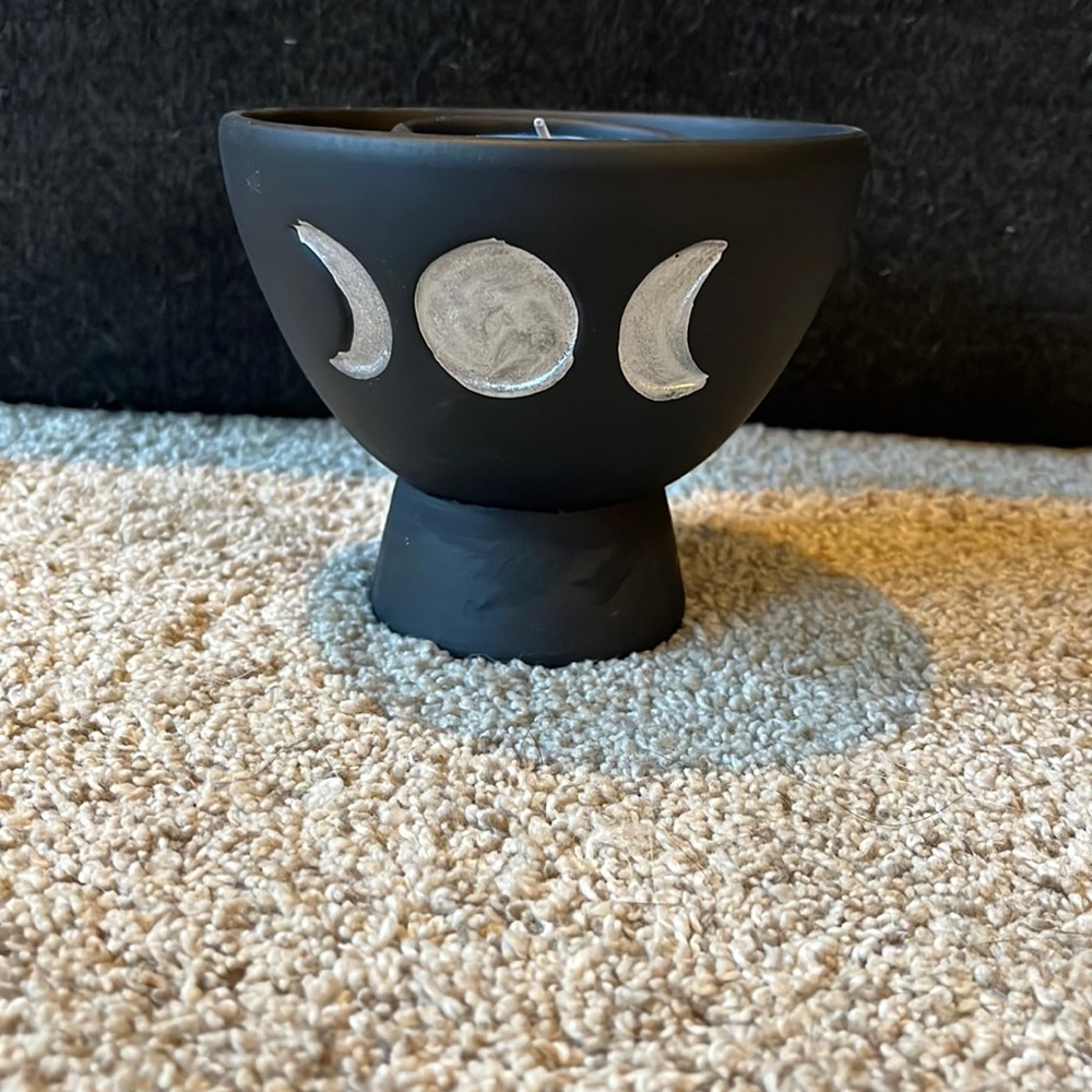 Phases of the moon candle holder